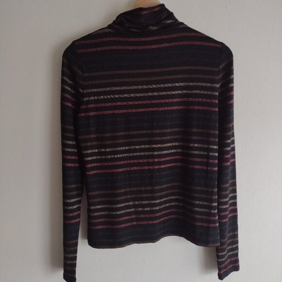 Veronica Beard Jeans XS Striped Turtleneck Top Knit Pullover - Picture 6 of 11